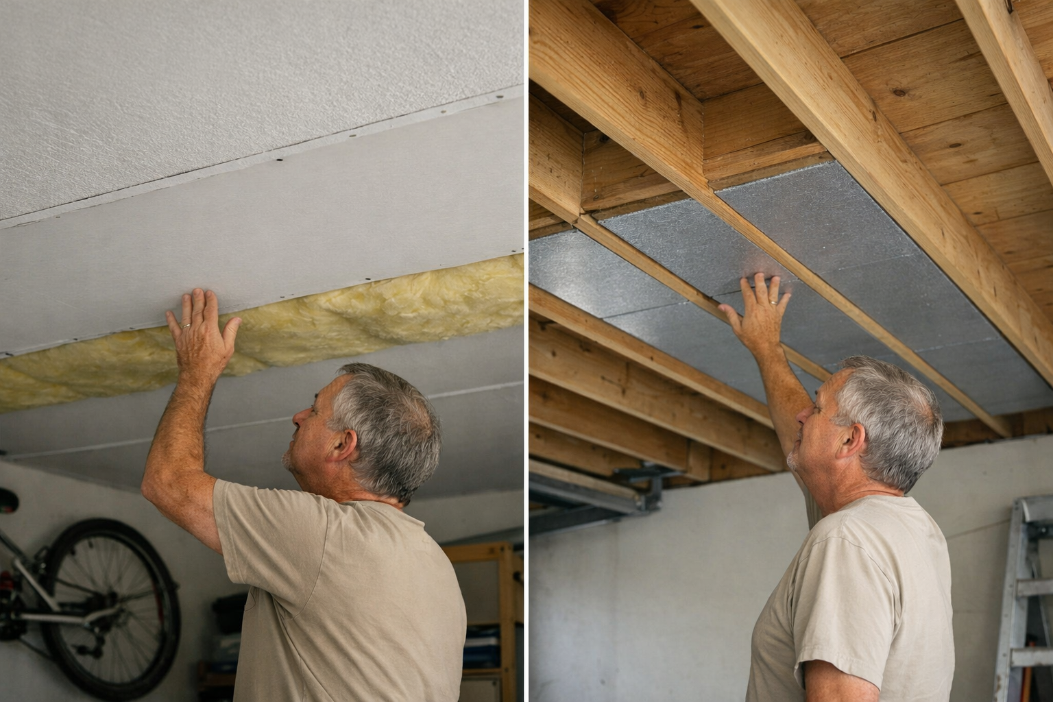 Isolation plafond garage avec perte hauteur sous plafond et solutions alternatives éviter réduction espace